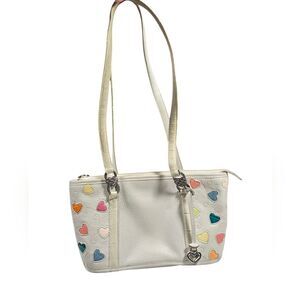 Brighton Fresca Rainbow Hearts Leather Purse
